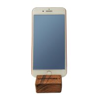 B-Ware Handy-Halter Holz Nussbaum 8 x 5 x 2,5cm
