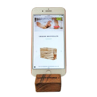 B-Ware Handy-Halter Holz Nussbaum 8 x 5 x 2,5cm