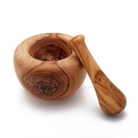 Olivenholz Mörser 10cm + Stößel