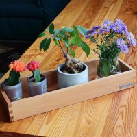 Kerzen-Tablett Buche, 45 x 15 cm B-Ware