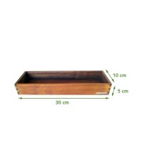 Kerzen-Tablett Nussbaum, 30 x 10 cm B-Ware