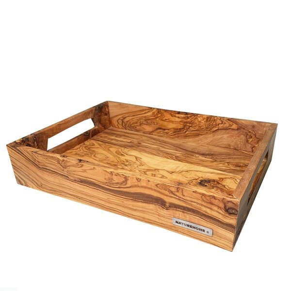 B-Ware Tablett Holz NH-B Olivenholz klein 35 x 26 x 7 cm