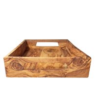 B-Ware Tablett Holz NH-B Olivenholz klein 35 x 26 x 7 cm