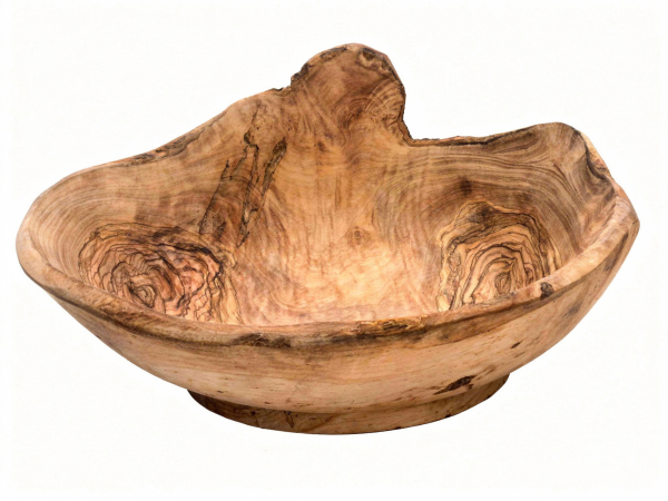 B-Ware Exklusive Olivenholz Schale ca. 33 x 21 cm mit naturbelassenem Rand - Jedes Stück ein Unikat