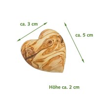 B-Ware Deko-Herz Olivenholz 5 cm