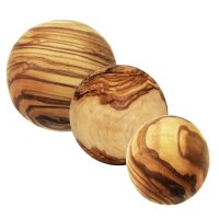 B-Ware Deko-Kugel Olivenholz 7 cm