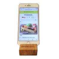 B-Ware Handy-Halter Holz Eiche 8 x 5,5 x 2,5 cm