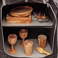 B-Ware Teller klein Olivenholz eckig 20 cm