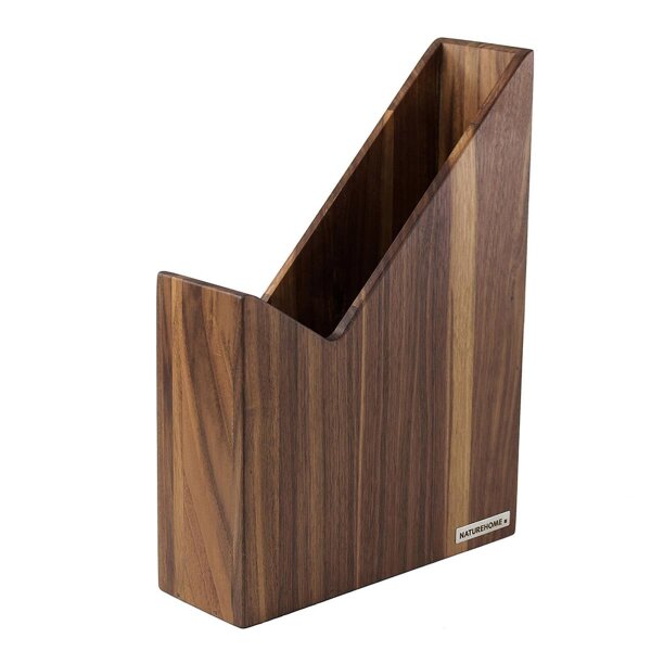 B-Ware SKRIPT Stehsammler Nussbaum natur geölt 31,5 x 25 x 8 cm