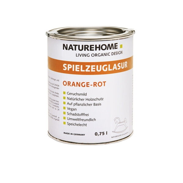 Spielzeuglasur Orange-Rot 750 ml