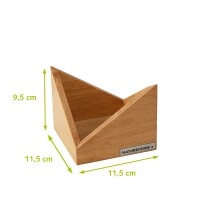 SKRIPT Zettelbox Buche, 11,5 x 11,5 x 9,5 cm