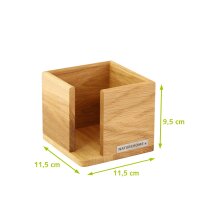 CLASSIC Zettelbox Eiche, 11,5 x 11,5 x 9,5 cm
